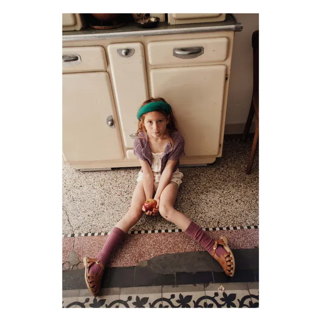 Combishort Cerises Eponge Coton Bio | Crema