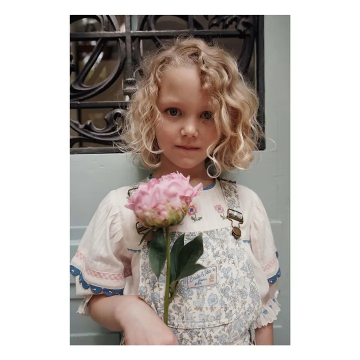 Blusa bordada con flores | Crema- Imagen del producto n°2