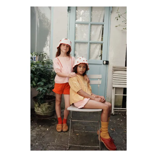 Short Volants Eponge | Rose pâle