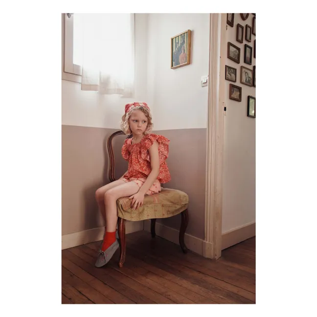 Short Fraises Eponge Coton Bio | Rose