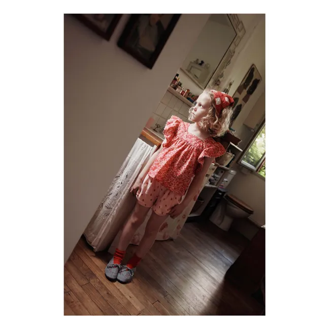 Blouse Volants Liberty | Corail