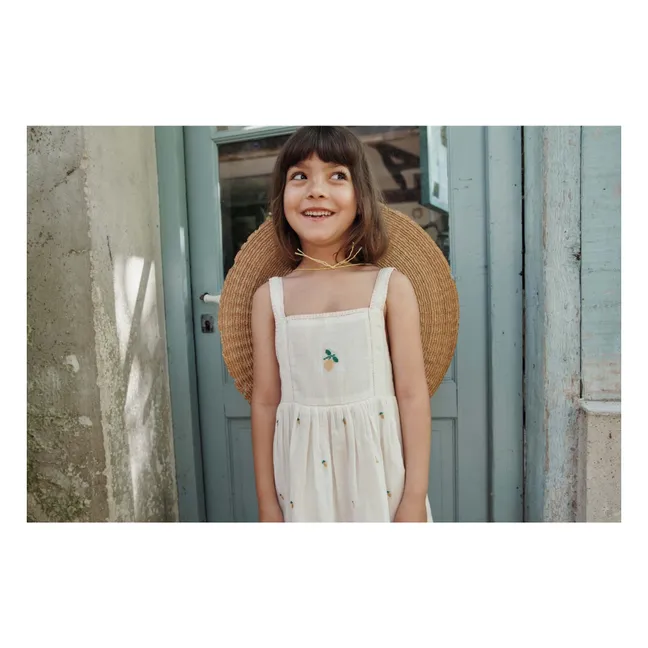 Vestido Bordado Limón | Crema