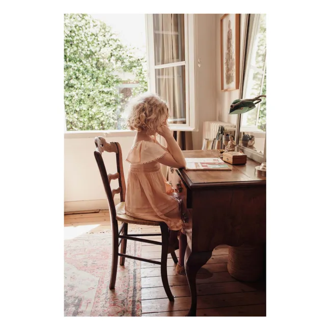 Vestido broderie anglaise | Albaricoque