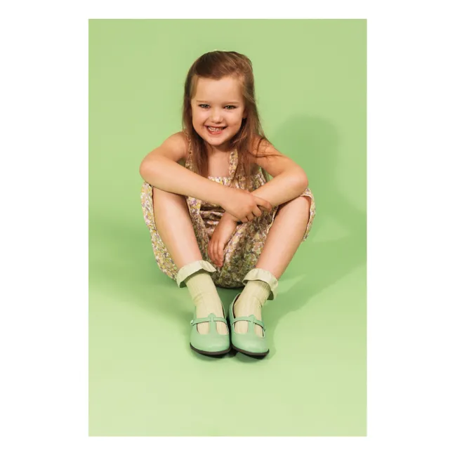 Chaussettes Volants Ludivine | Vert pâle