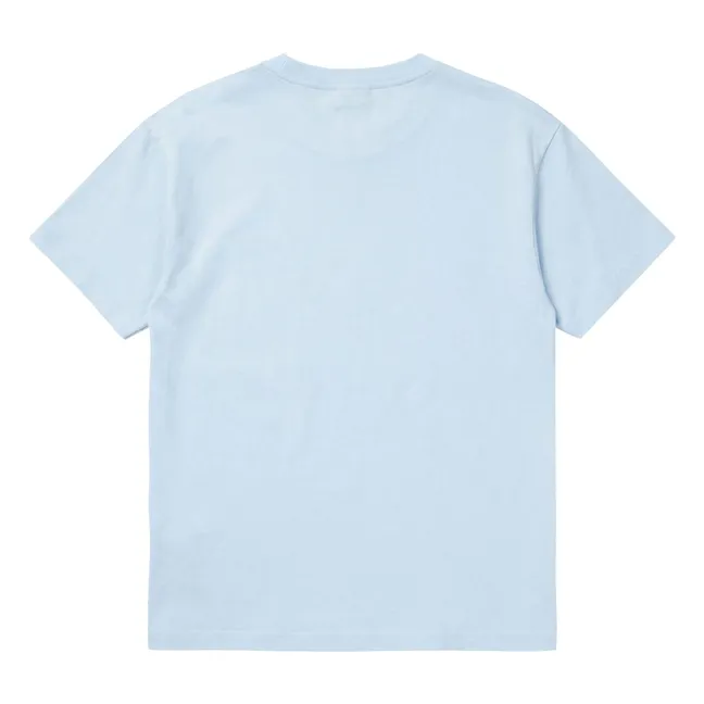 Camiseta de algodón orgánico Hana | Azul Glaciar