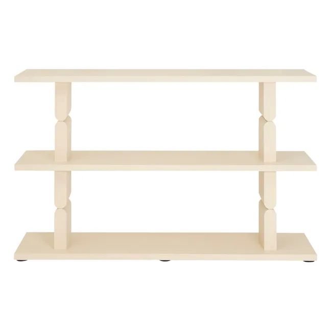 Noon painted wood bookcase | Ivory