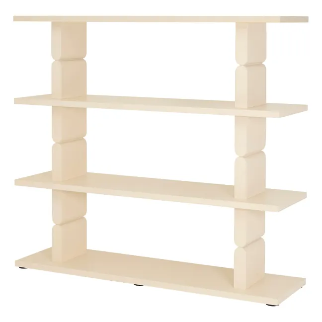 Librería de madera pintada Noon | Marfil