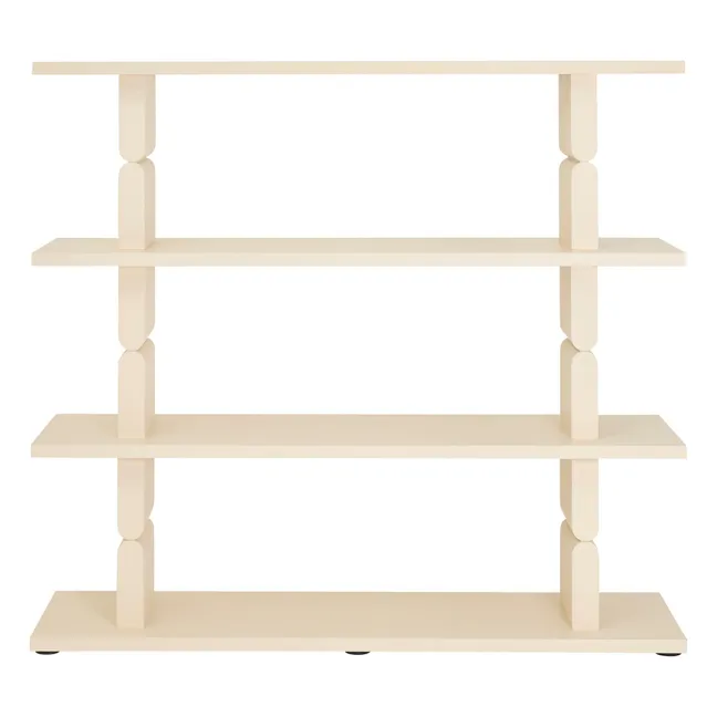 Noon painted wood bookcase | Ivory