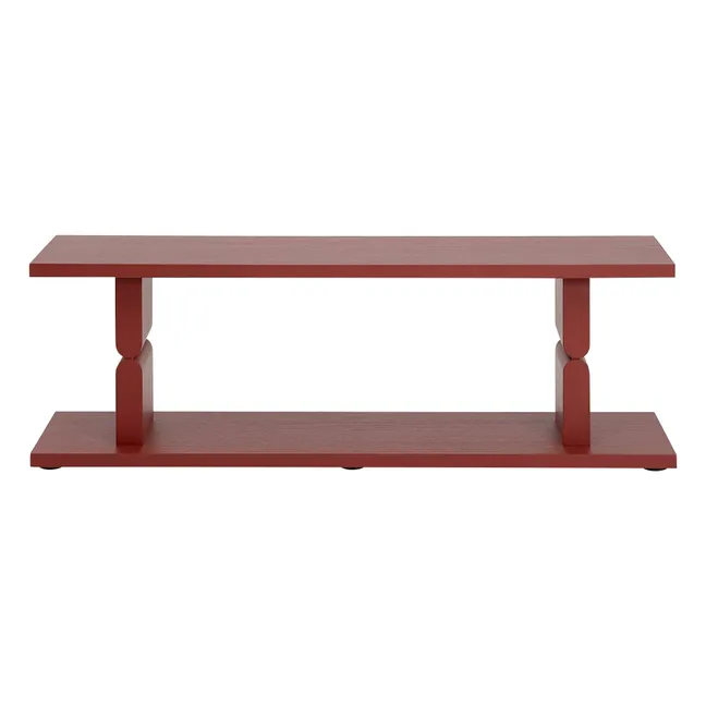 Noon painted wood bookcase | Rouge Brun