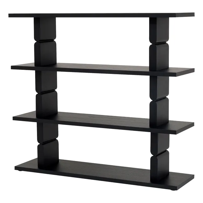 Librería de madera pintada Noon | Negro
