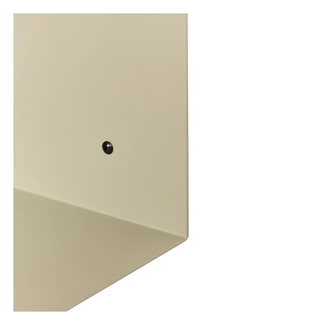 Wall-mounted bedside table in lacquered steel | Almond green