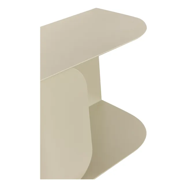 Wall-mounted bedside table in lacquered steel | Almond green