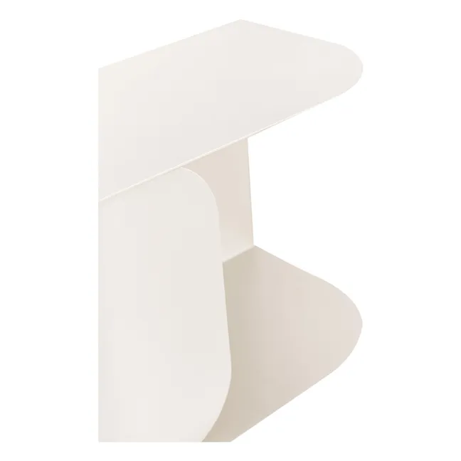 Wall-mounted bedside table in lacquered steel | Ivory