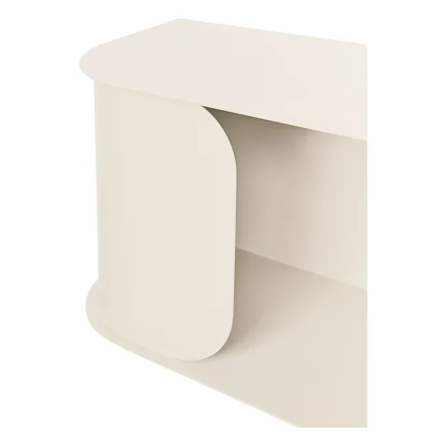Wall-mounted bedside table in lacquered steel | Ivory