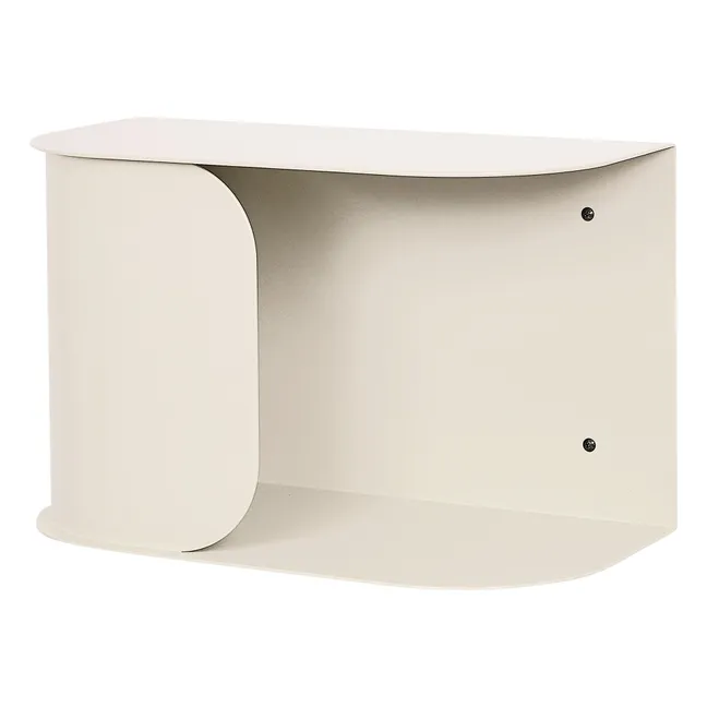 Wall-mounted bedside table in lacquered steel | Ivory