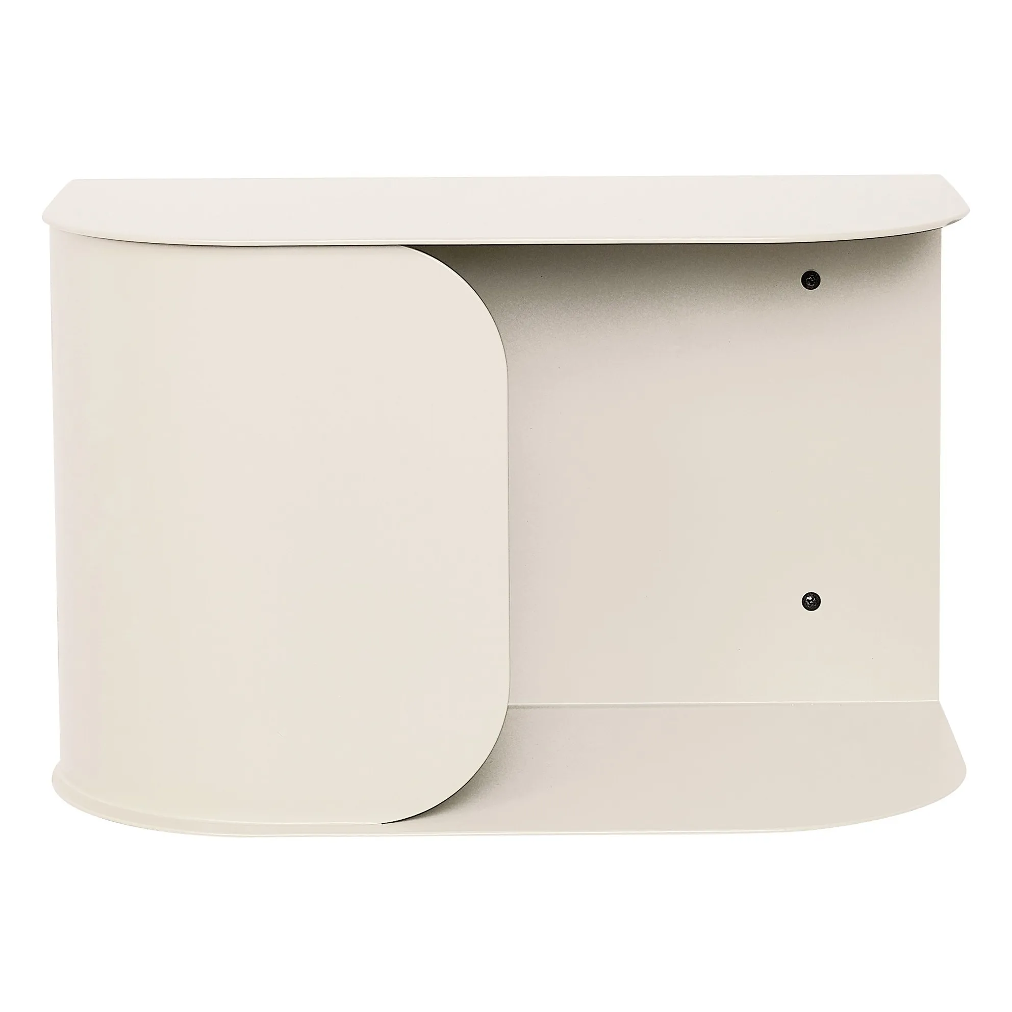 Nobodinoz Ivory Wall-Mounted Bedside Table In Lacquered Steel