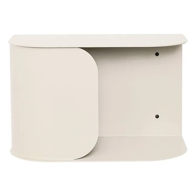 Wall-mounted bedside table in lacquered steel | Ivory
