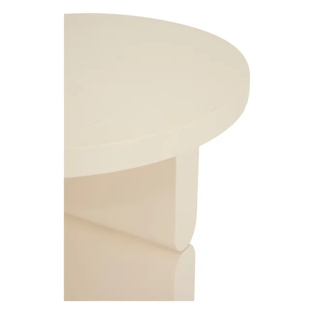 Mesa auxiliar de madera pintada Noon | Marfil