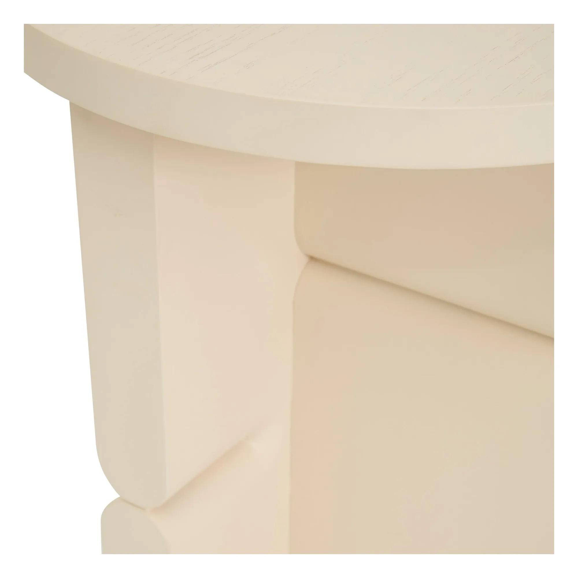 Table d'appoint en bois peint Noon | Ivoire- Image produit n°7