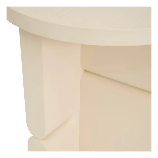 Mesa auxiliar de madera pintada Noon | Marfil