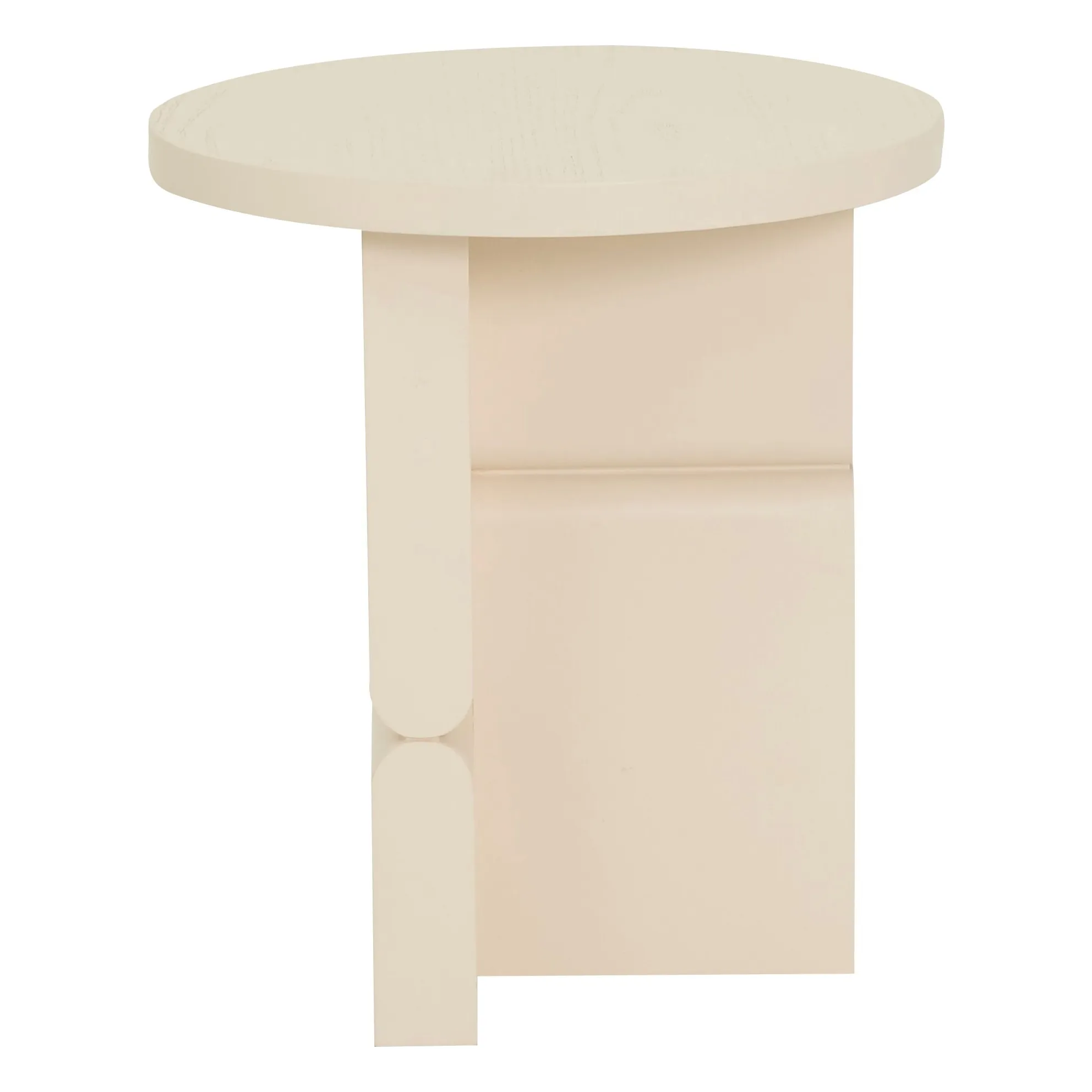 Table d'appoint en bois peint Noon | Ivoire- Image produit n°4