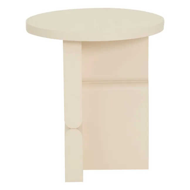 Mesa auxiliar de madera pintada Noon | Marfil