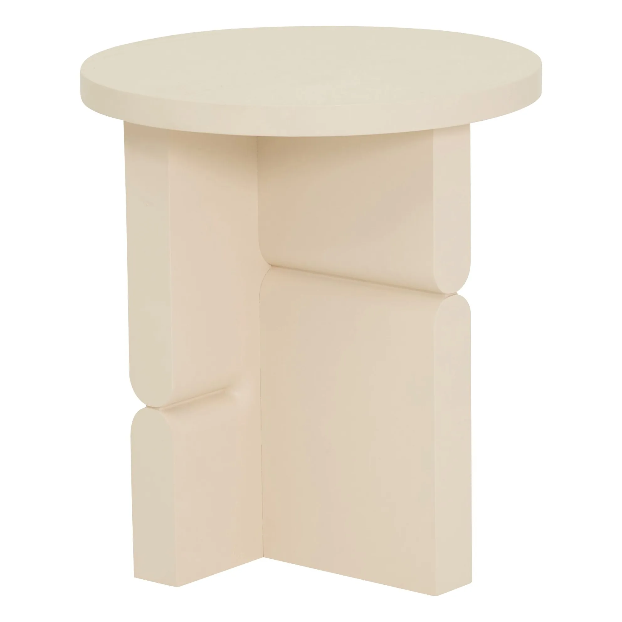 Table d'appoint en bois peint Noon | Ivoire- Image produit n°3