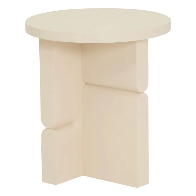 Table d'appoint en bois peint Noon | Ivoire