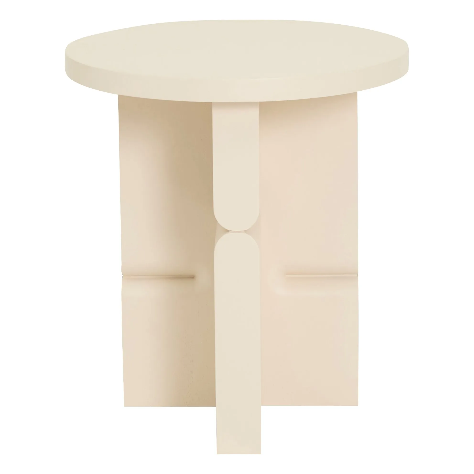Table d'appoint en bois peint Noon | Ivoire- Image produit n°0