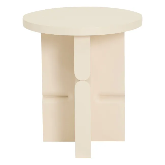Table d'appoint en bois peint Noon | Ivoire