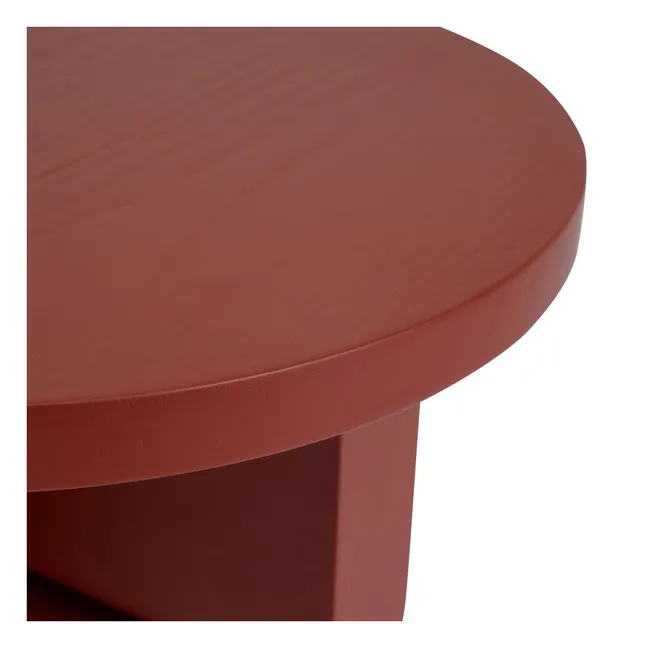 Mesa auxiliar de madera pintada Noon | Rouge Brun