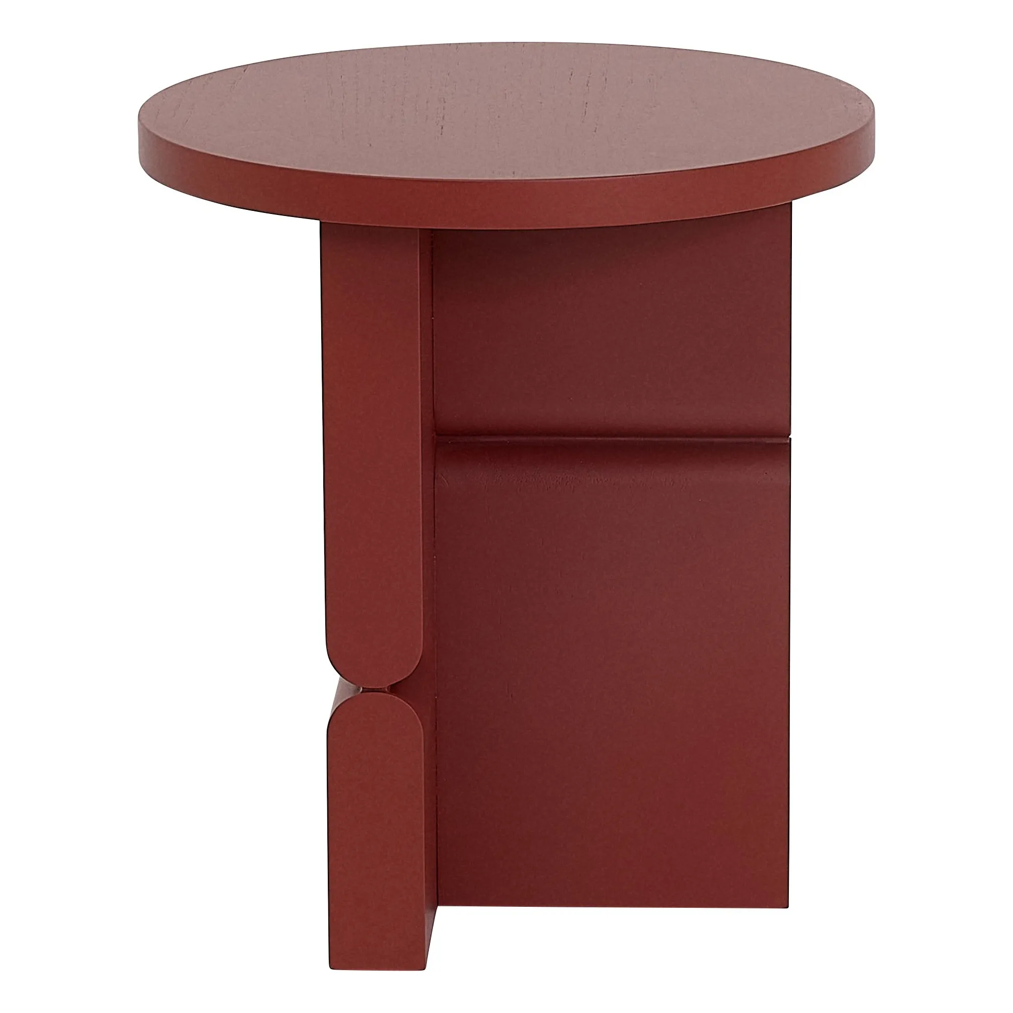 Table d'appoint en bois peint Noon | Rouge Brun- Image produit n°4