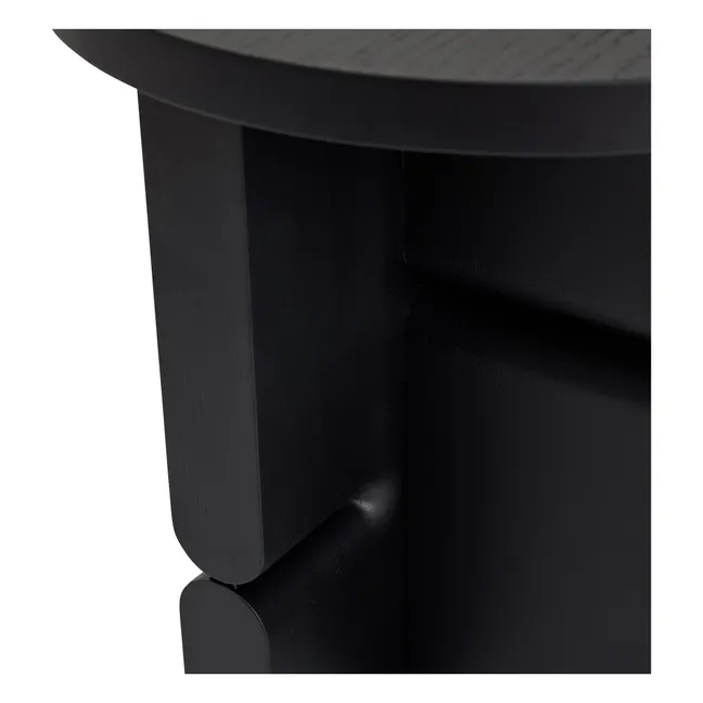 Table d'appoint en bois peint Noon | Noir