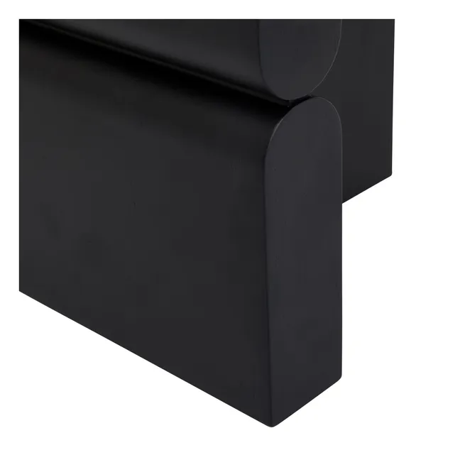 Mesa auxiliar de madera pintada Noon | Negro