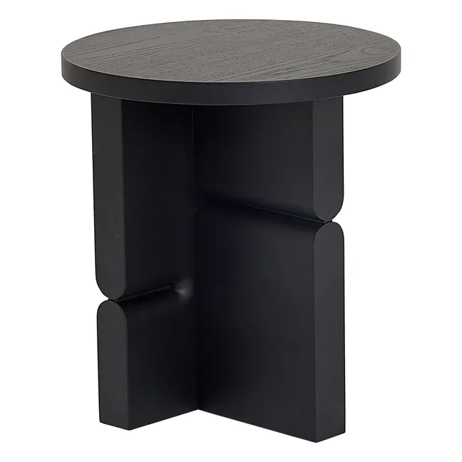 Mesa auxiliar de madera pintada Noon | Negro