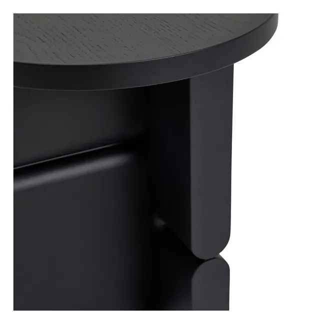 Table d'appoint en bois peint Noon | Noir