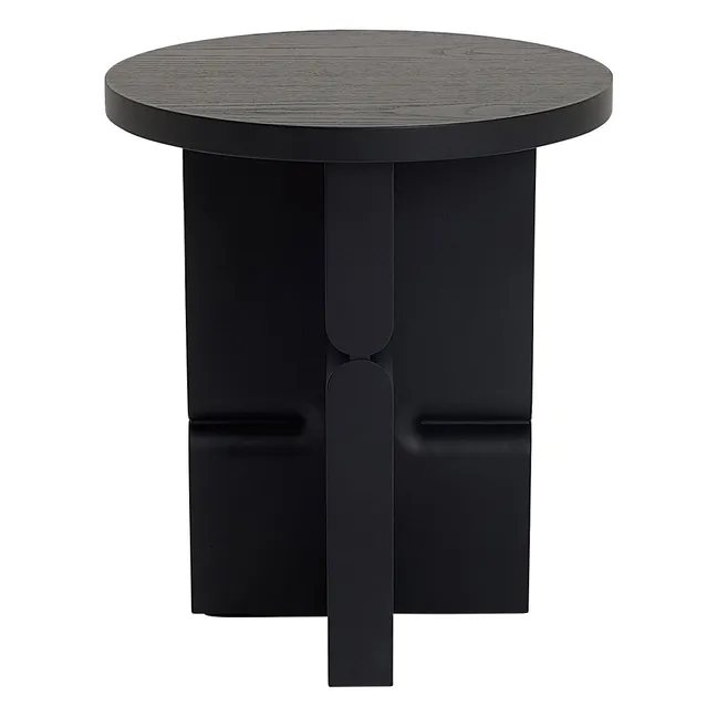 Table d'appoint en bois peint Noon | Noir