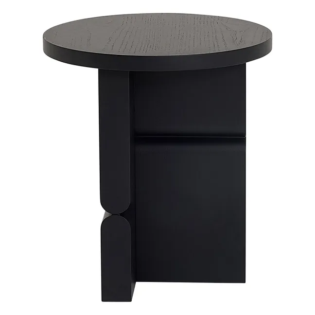 Table d'appoint en bois peint Noon | Noir