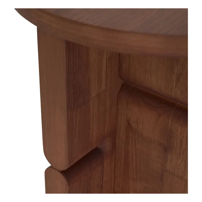 Table d'appoint en bois teinté Noon | Noyer