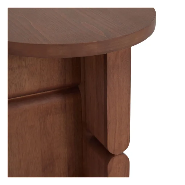 Mesa auxiliar de madera teñida Noon | Walnut