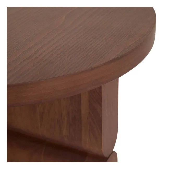 Table d'appoint en bois teinté Noon | Noyer