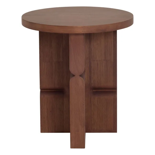 Table d'appoint en bois teinté Noon | Noyer