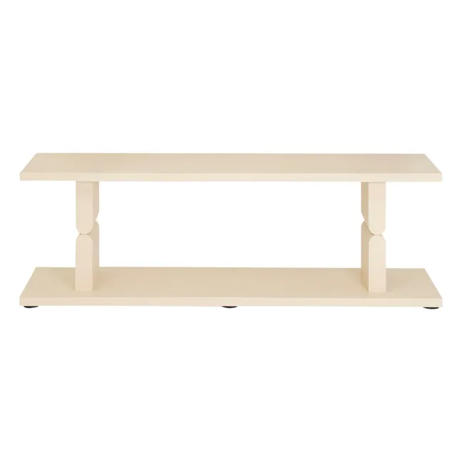 Noon painted wood bookcase | Ivory