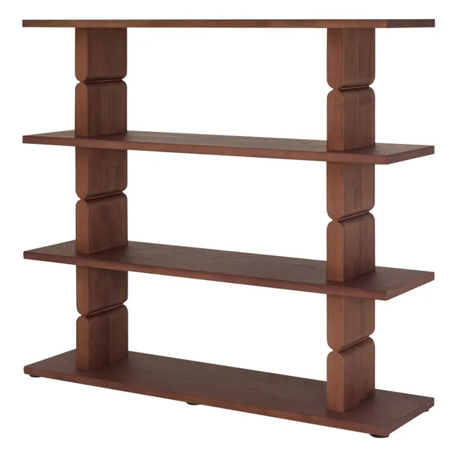 Noon painted wood bookcase | Walnut