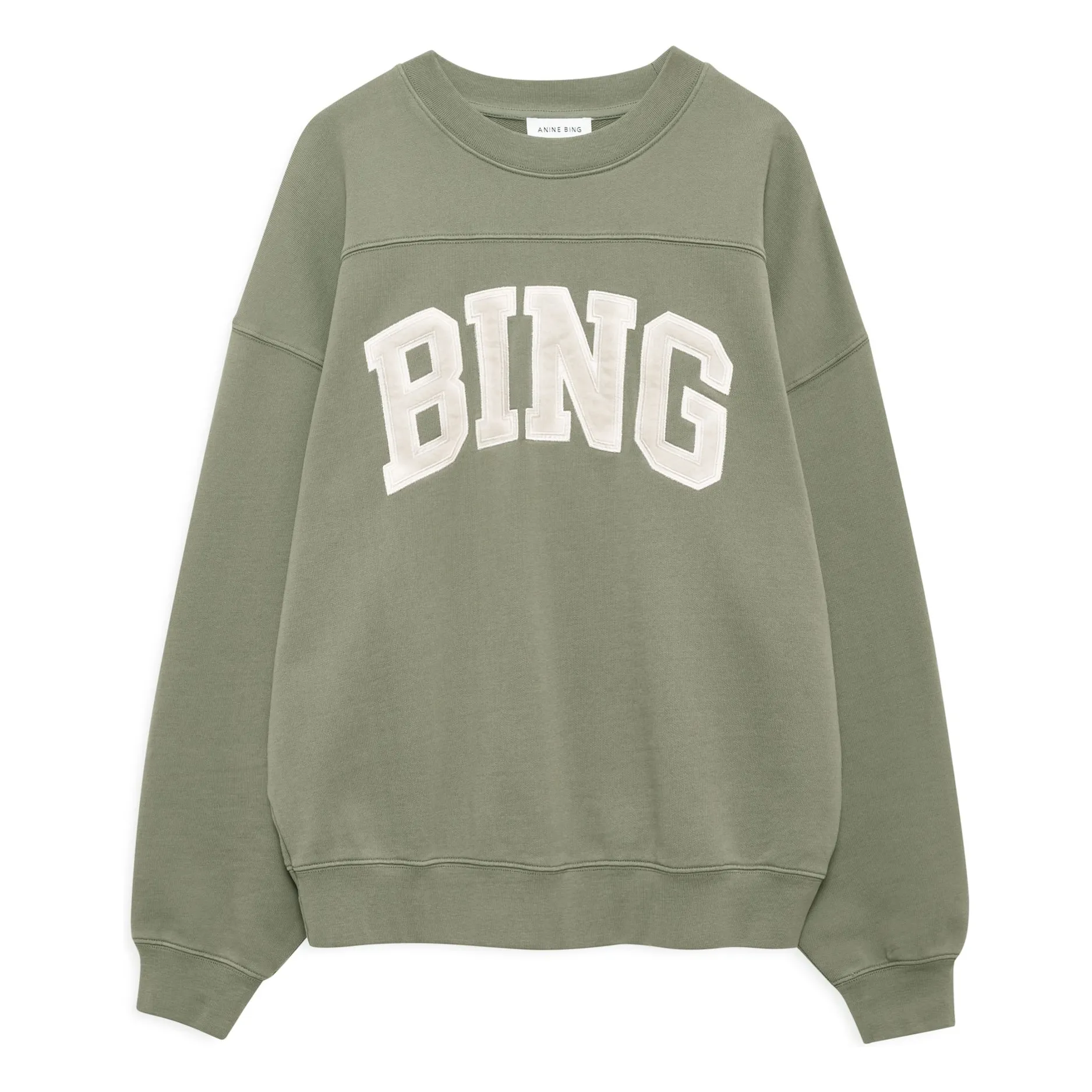 Anine Bing Olive Green Trenton Bing Sweatshirt