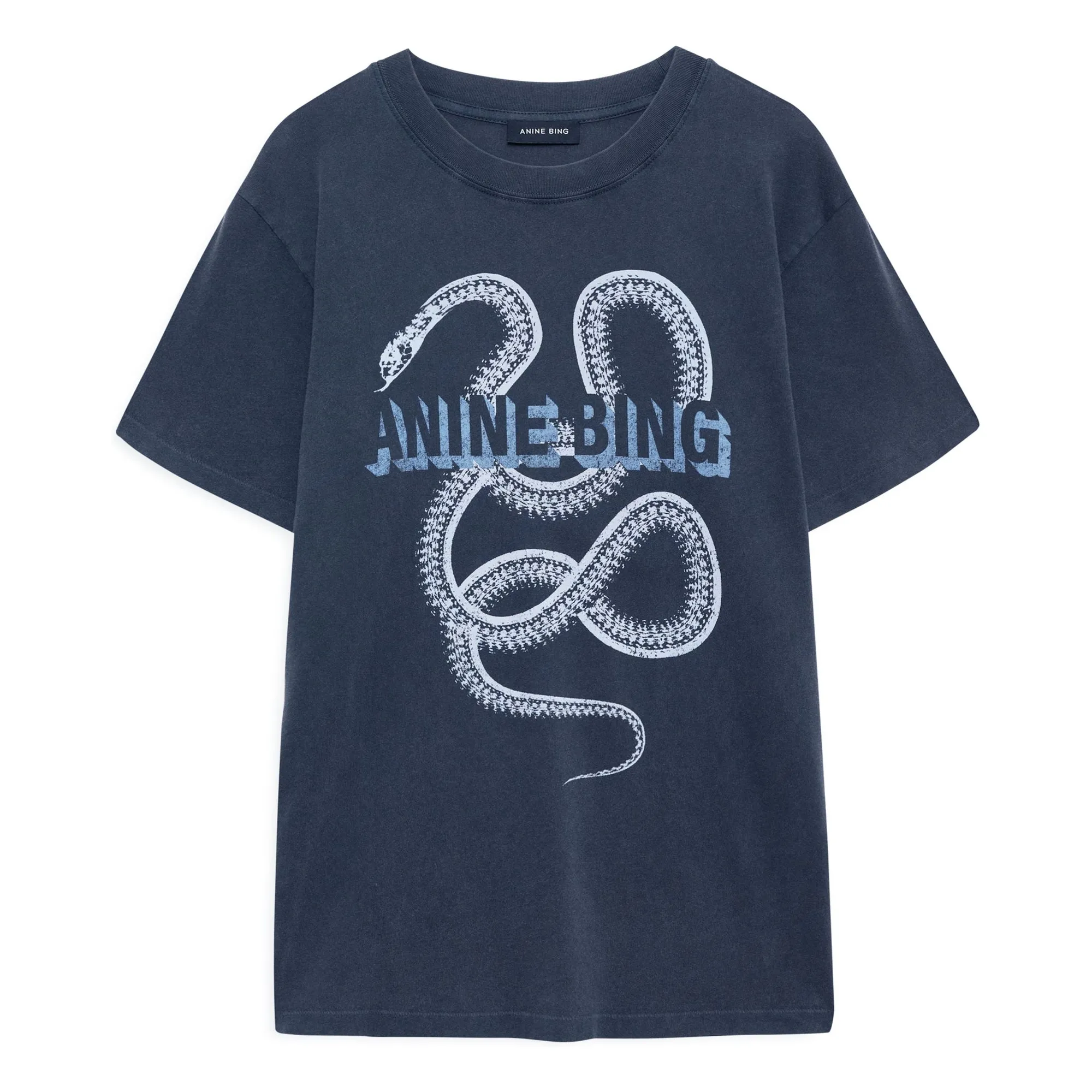Anine Bing Black Lili Snake T-Shirt