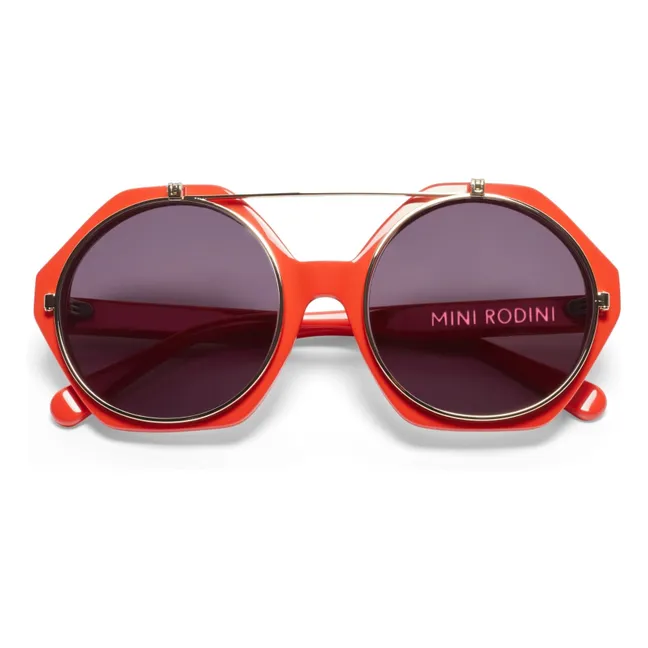 Flip Up-Sonnenbrille aus recycelten Fasern | Rot