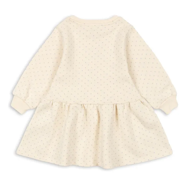 Robe Sweat Loupy Pois Coton Bio | Ecru