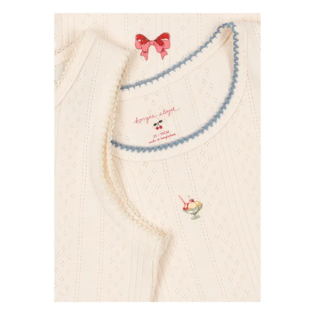 Set of 3 Minna Organic Cotton Tank Tops | Ecru