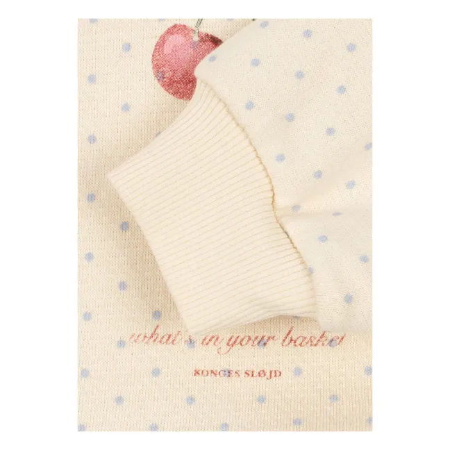 Sweat dress Loupy Pois Coton Bio | Ecru